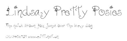 Lindsay Pretty Posies.ttf字體轉換器圖片