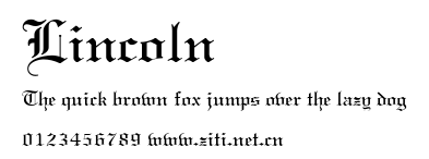 Lincoln.ttf字體轉換器圖片