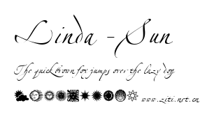 Linda - Sun.ttf字體轉換器圖片