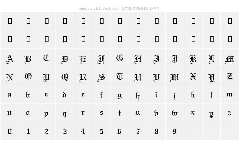 字符映射圖