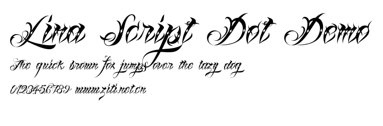 Lina Script Dot Demo.ttf字體轉換器圖片