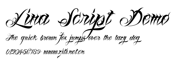 Lina Script Demo.ttf字體轉換器圖片