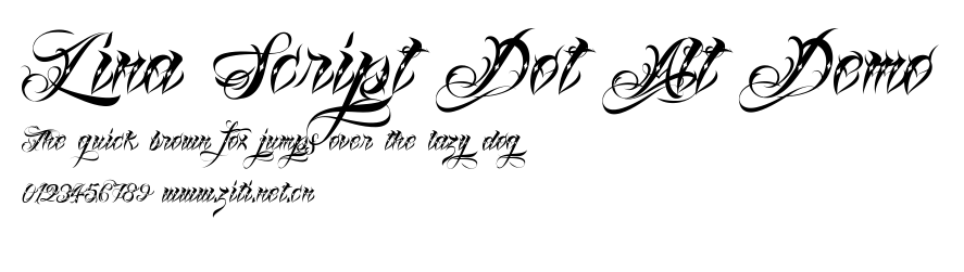 Lina Script Dot Alt Demo.ttf字體轉換器圖片