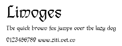 Limoges.ttf字體轉換器圖片