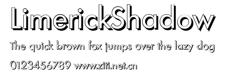 LimerickShadow.ttf字體轉換器圖片