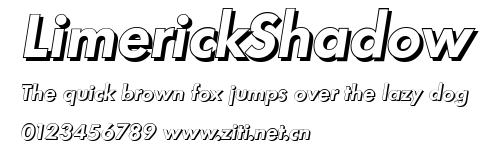 LimerickShadow.ttf字體轉換器圖片