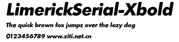 LimerickSerial-Xbold.ttf字體轉換器圖片