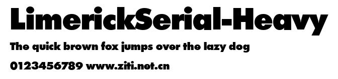 LimerickSerial-Heavy.ttf字體轉換器圖片