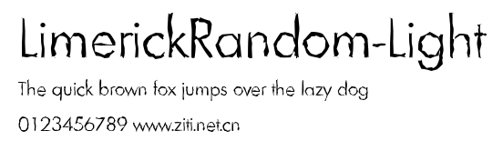 LimerickRandom-Light.ttf字體轉換器圖片