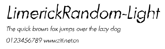 LimerickRandom-Light.ttf字體轉換器圖片