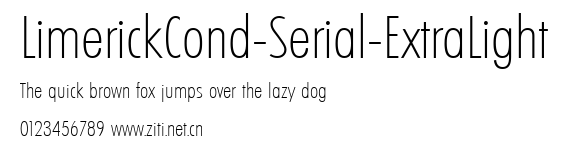 LimerickCond-Serial-ExtraLight.ttf字體轉換器圖片
