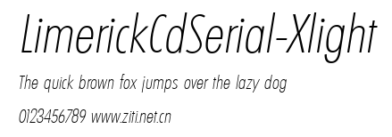 LimerickCdSerial-Xlight.ttf字體轉換器圖片