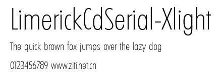 LimerickCdSerial-Xlight.ttf字體轉換器圖片