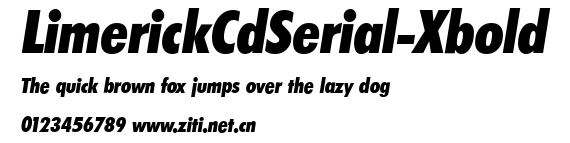 LimerickCdSerial-Xbold.ttf字體轉換器圖片