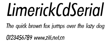 LimerickCdSerial.ttf字體轉換器圖片