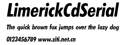 LimerickCdSerial.ttf字體轉換器圖片