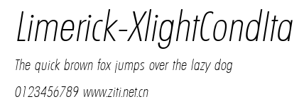Limerick-XlightCondIta.ttf字體轉換器圖片