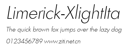 Limerick-XlightIta.ttf字體轉換器圖片