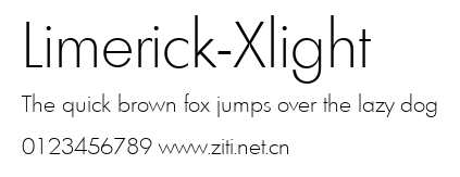 Limerick-Xlight.ttf字體轉換器圖片