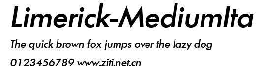 Limerick-MediumIta.ttf字體轉換器圖片