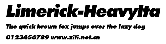 Limerick-HeavyIta.ttf字體轉換器圖片