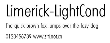 Limerick-LightCond.ttf字體轉換器圖片
