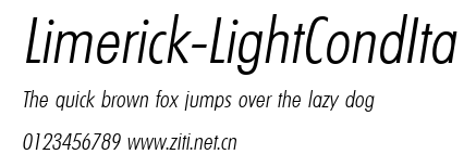 Limerick-LightCondIta.ttf字體轉換器圖片
