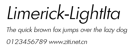 Limerick-LightIta.ttf字體轉換器圖片