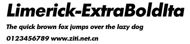 Limerick-ExtraBoldIta.ttf字體轉換器圖片