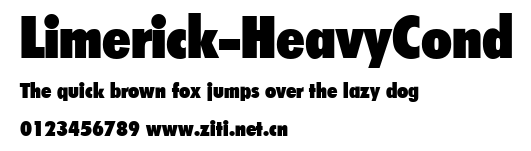Limerick-HeavyCond.ttf字體轉換器圖片