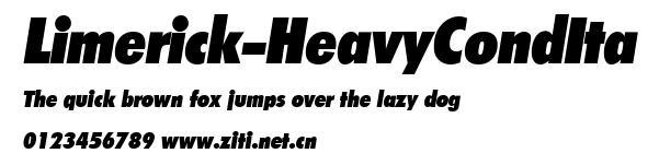 Limerick-HeavyCondIta.ttf字體轉換器圖片