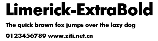 Limerick-ExtraBold.ttf字體轉換器圖片