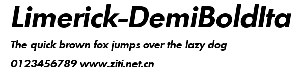 Limerick-DemiBoldIta.ttf字體轉換器圖片