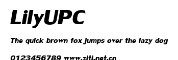 LilyUPC.ttf字體轉換器圖片