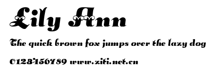 Lily Ann.ttf字體轉換器圖片