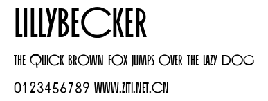 LillyBecker.ttf字體轉換器圖片