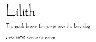 Lilith.ttf字體轉換器圖片