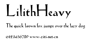 LilithHeavy.ttf字體轉換器圖片