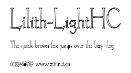 Lilith-LightHC.ttf字體轉換器圖片
