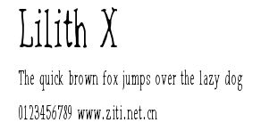 Lilith X.ttf字體轉換器圖片