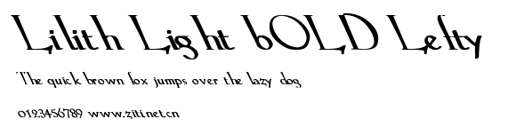 Lilith-Light bOLD Lefty.ttf字體轉換器圖片