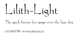 Lilith-Light.ttf字體轉換器圖片