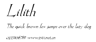 Lilith.ttf字體轉換器圖片