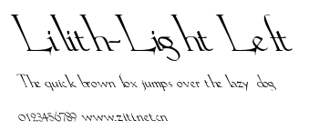 Lilith-Light Left.ttf字體轉換器圖片