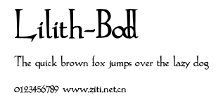 Lilith-Bold.ttf字體轉換器圖片