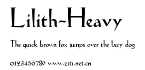 Lilith-Heavy.ttf字體轉換器圖片