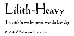 Lilith-Heavy.ttf字體轉換器圖片