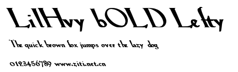 LilHvy bOLD Lefty.ttf字體轉換器圖片