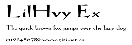 LilHvy Ex.ttf字體轉換器圖片