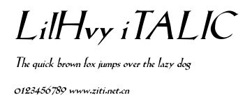 LilHvy iTALIC.ttf字體轉換器圖片